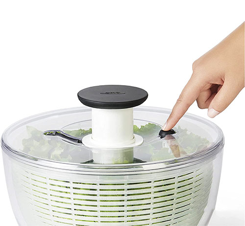 Essoreuse à Salade Manuelle - Design Pratique Avec Base Antidérapante, Capacité Familiale (Couleur Jaune)